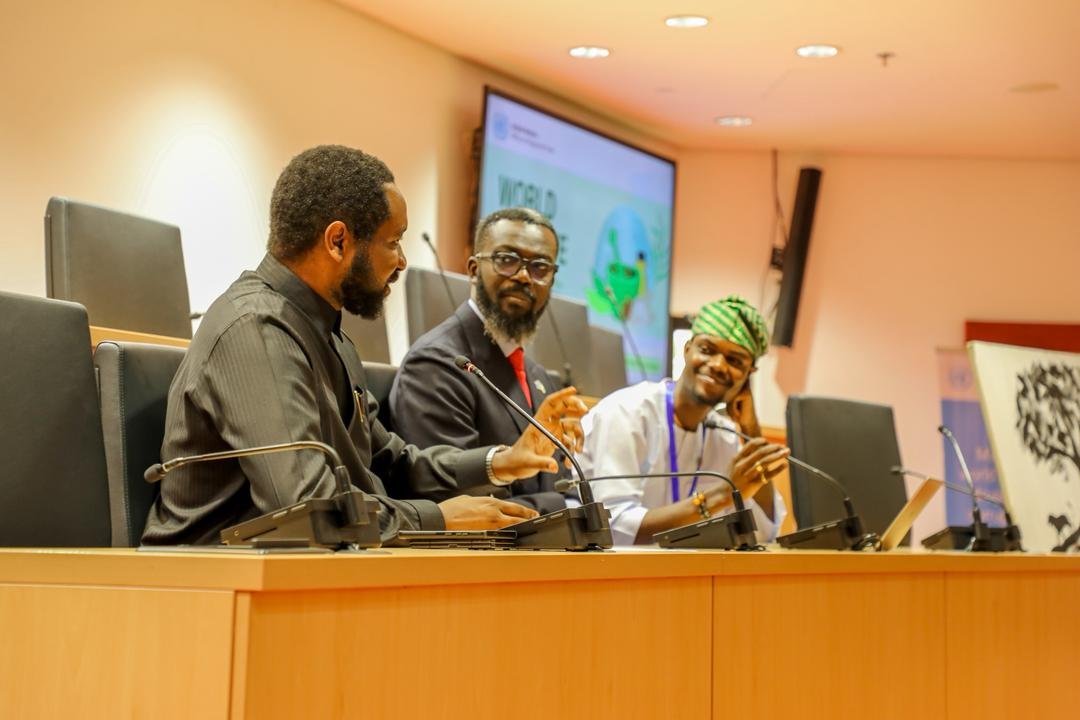 L-R: Terseer Ugbor, Deputy Chairman of the House Committee on Environment , UNODC Country Representative in Nigeria, Cheikh Toure and Lasisi Godwin