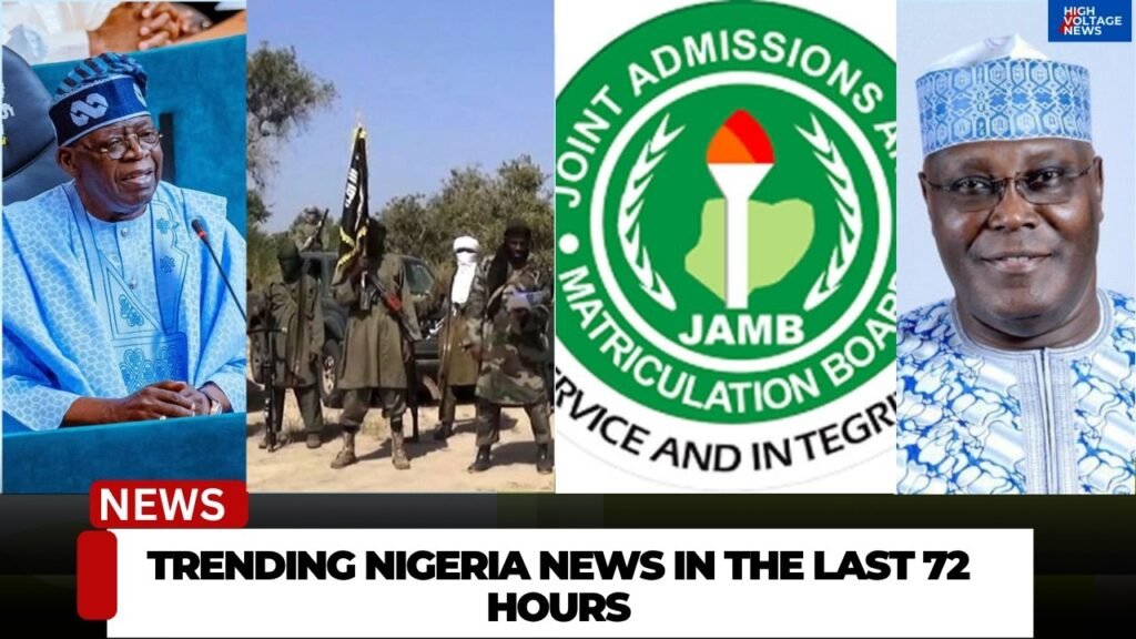 Trending Nigeria News in the last 72 hours