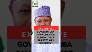 I ONLY INHERITED INSECURITY. GOVERNOR UBA SANI COMES HARD FOR ELRUFAI #nigerianews #kadunastate