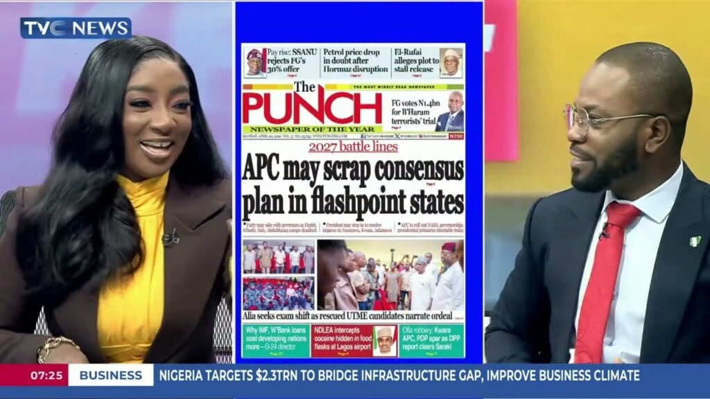 TVC Newspaper: APC May Scrap Consensus Plan + Domestic Taxation Now A Matter Of Survival – IMF