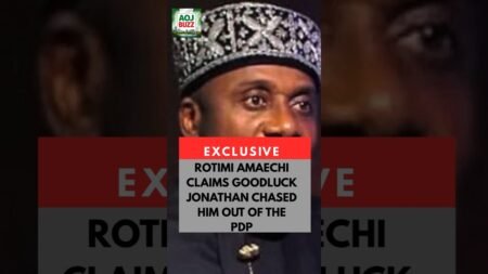 ROTIMI AMAECHI CLAIMS FORMER PRESIDENT GOOD LUCK JONATHAN CHASED HIM OUT OF THE PDP #nigerianews
