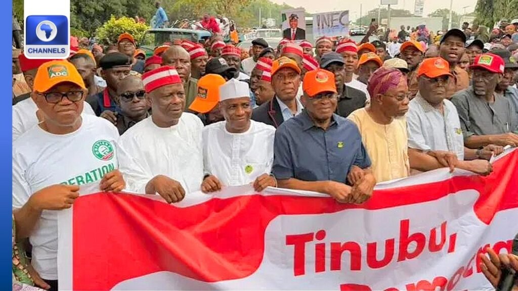 Atiku, Obi, Amaechi, Kwankwaso, Aregbesola, Mark, Others Lead ‘Save Democracy’ Protest + More Atiku, Obi, Amaechi, Kwankwaso, Aregbesola, Mark, Others Lead ‘Save Democracy’ Protest + More