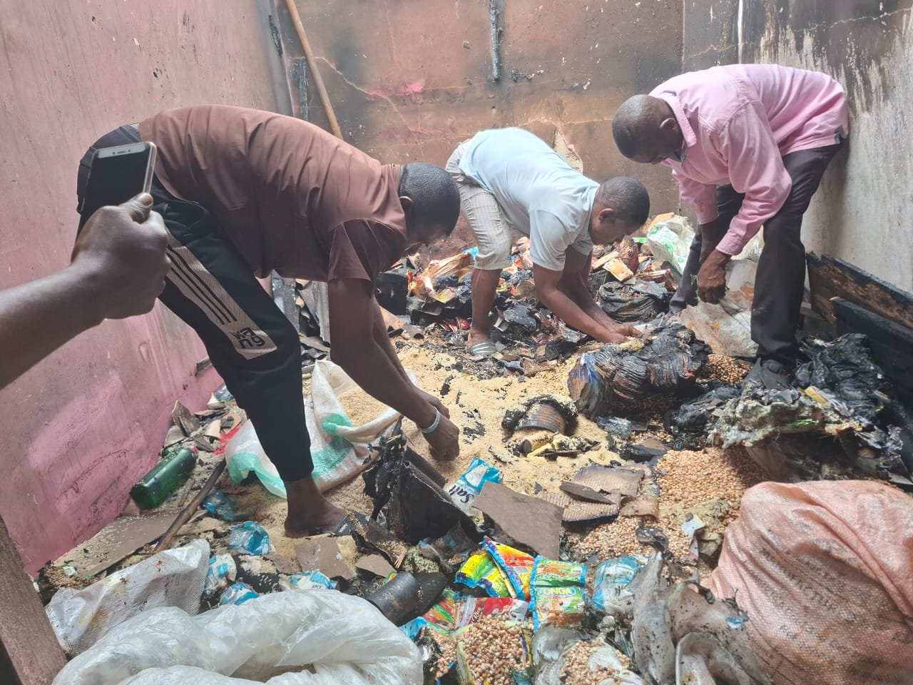 Remains of Irene Edet's shop