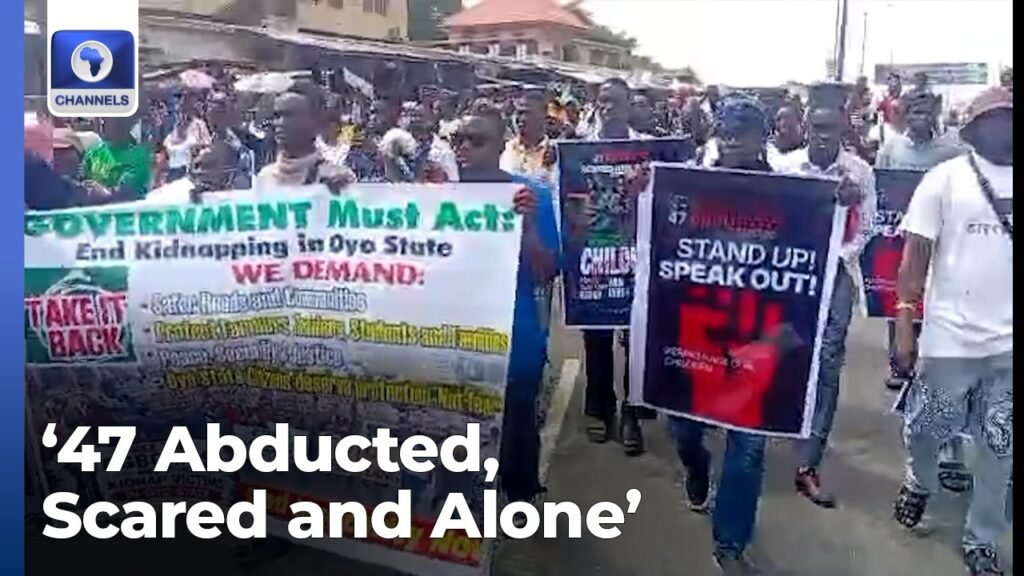 Protest Rocks Ibadan Over Abduction of Pupils, Teachers Protest Rocks Ibadan Over Abduction of Pupils, Teachers