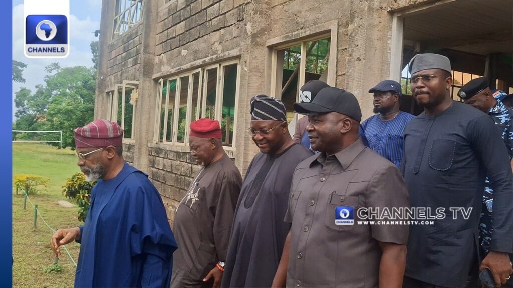 Ribadu, IGP, Gbajabiamila, Defence Minister Visit Oyo Over Abducted Pupils, Teachers Ribadu, IGP, Gbajabiamila, Defence Minister Visit Oyo Over Abducted Pupils, Teachers