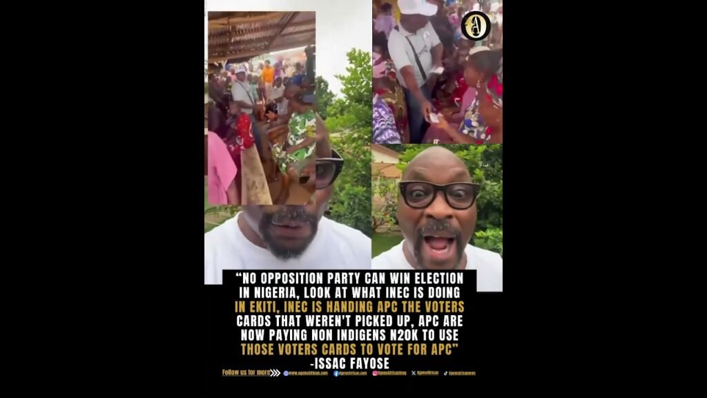 Issac Fayose reacts to video of APC giving out voters card to people during Ekiti State election Issac Fayose reacts to video of APC giving out voters card to people during Ekiti State election