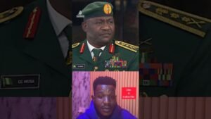 Nigeria Defence minister General Christopher Musa on Al Jazeera discussing insecurities.