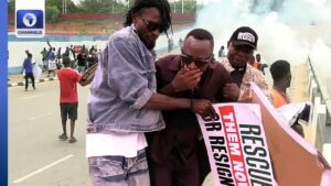 Democracy Day: Police Fire Tear Gas At Sowore, Other Demonstrators During Protest In Abuja