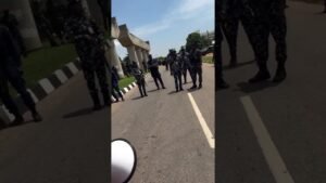 Protesters DARE Police To Fire Tear Gas During Abuja Protest.