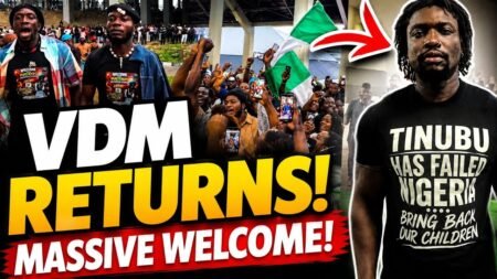 VDM Returns to Nigeria, Thousands Storm Airport!