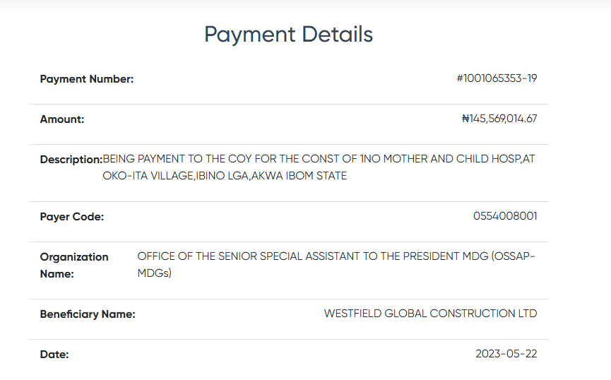 Construction payment