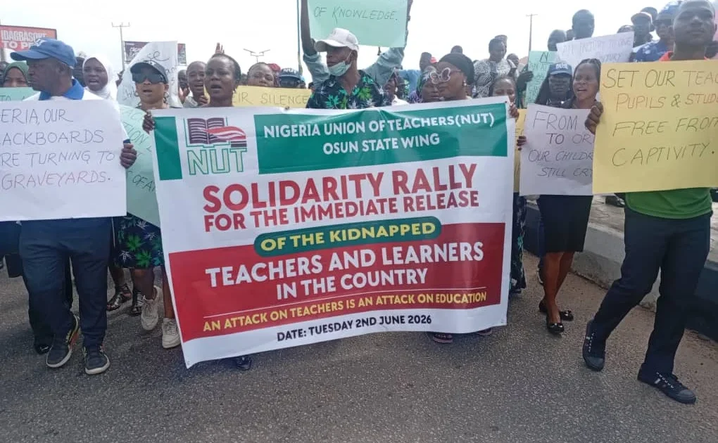 Osun Teachers Protest, Demand Rescue of Abducted Oyo Pupils Osun Teachers Protest, Demand Rescue of Abducted Oyo Pupils