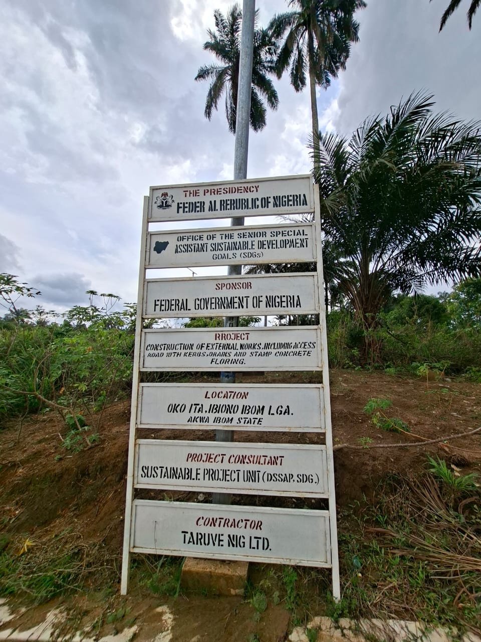 Project signboard for construction of external works