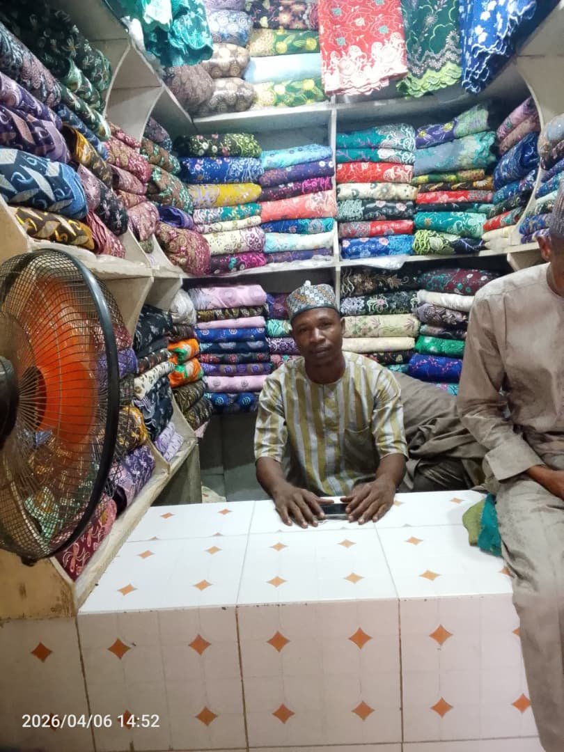 Umar Faruk, a lace trader