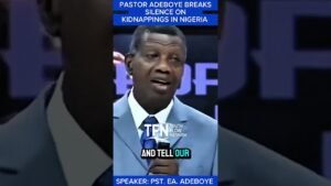 PASTOR E.A ADEBOYE BREAKS SILENCE ON KIDNAPPINGS IN NIGERIA PASTOR E.A ADEBOYE BREAKS SILENCE ON KIDNAPPINGS IN NIGERIA
