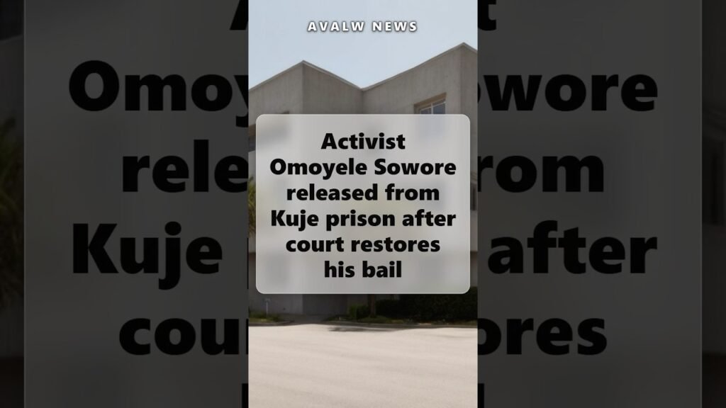 Activist Omoyele Sowore released from Kuje prison after court restores his bail Activist Omoyele Sowore released from Kuje prison after court restores his bail