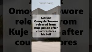 Activist Omoyele Sowore released from Kuje prison after court restores his bail Activist Omoyele Sowore released from Kuje prison after court restores his bail