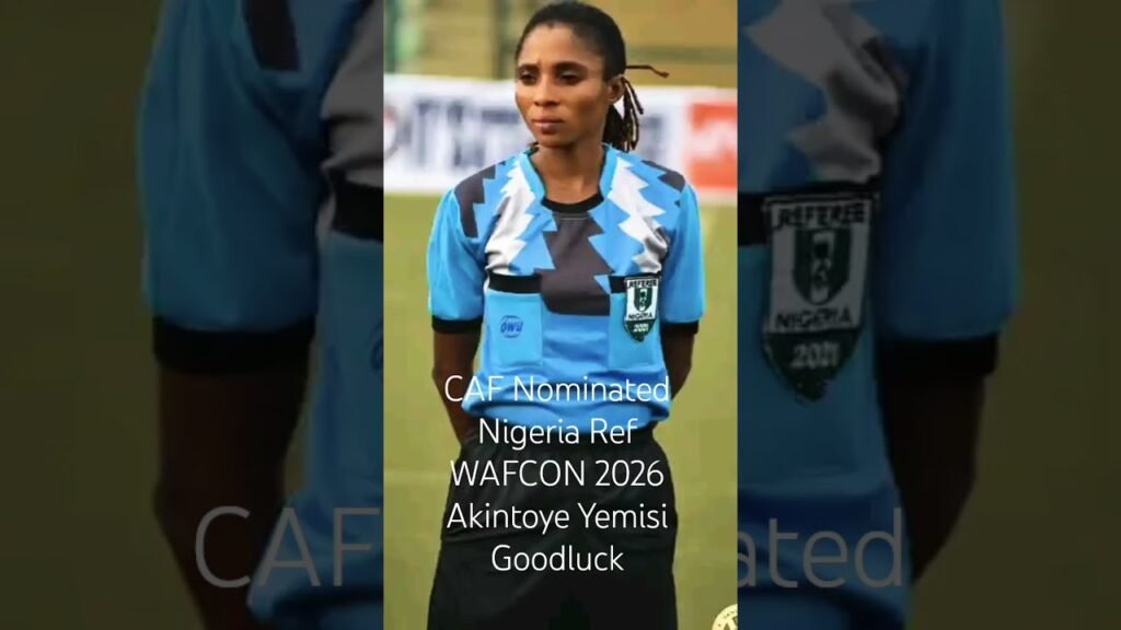 Nigeria Female Ref Akintoye Yemisi was included after screening good news wish her well #football
