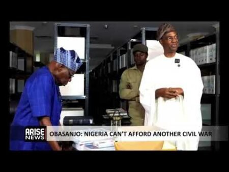 OBASANJO: NIGERIA CAN’T AFFORD ANOTHER CIVIL WAR OBASANJO: NIGERIA CAN’T AFFORD ANOTHER CIVIL WAR