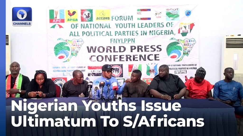 Youth Leaders Issue South Africans 30-Day Ultimatum To Leave Nigeria Youth Leaders Issue South Africans 30-Day Ultimatum To Leave Nigeria