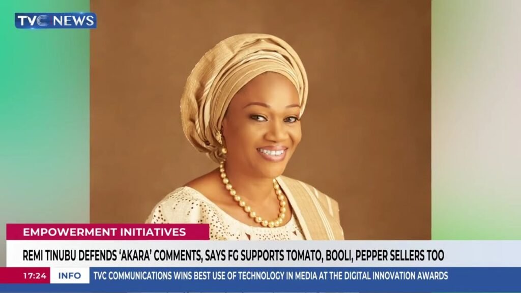 Remi Tinubu Defends ‘Akara’ Comments, Says FG Supports Tomato, Booli, Pepper Sellers Too Remi Tinubu Defends ‘Akara’ Comments, Says FG Supports Tomato, Booli, Pepper Sellers Too