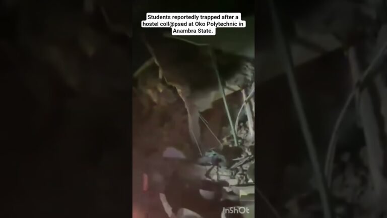 Oko Polytechnic hostel collapses, students reportedly trapped. #Breaking #Anambra #Nigeria #News Oko Polytechnic hostel collapses, students reportedly trapped. #Breaking #Anambra #Nigeria #News