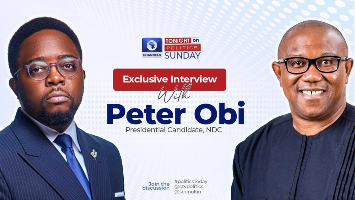 Exclusive Interview With Peter Obi On Sunday Politics Exclusive Interview With Peter Obi On Sunday Politics