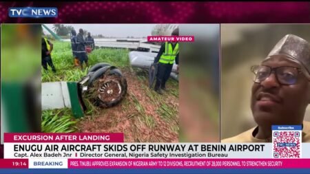 Enugu Air Aircraft Skids Off Runway At Benin Airport Enugu Air Aircraft Skids Off Runway At Benin Airport