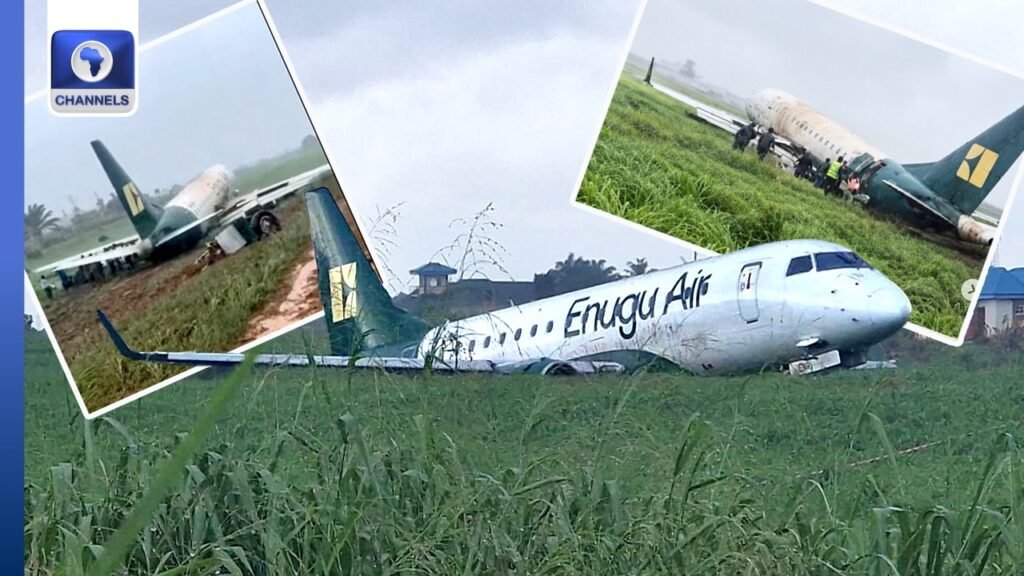 Enugu Air Aircraft Skids Off Runway At Benin Airport Enugu Air Aircraft Skids Off Runway At Benin Airport
