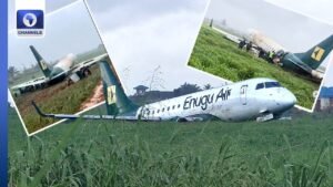 Enugu Air Aircraft Skids Off Runway At Benin Airport Enugu Air Aircraft Skids Off Runway At Benin Airport