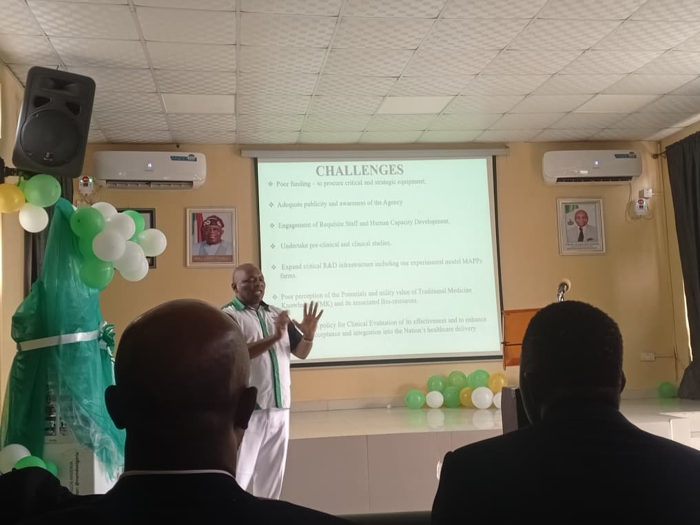 Martins Emeje, the Director-General (DG) of the Nigeria Natural Medical Development Agency (NNMDA), speaking to the minister on Tuesday in Lagos