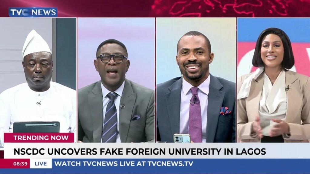 Trending Now: NSCDC Uncovers Fake Foreign University in Lagos + More Trending Now: NSCDC Uncovers Fake Foreign University in Lagos + More