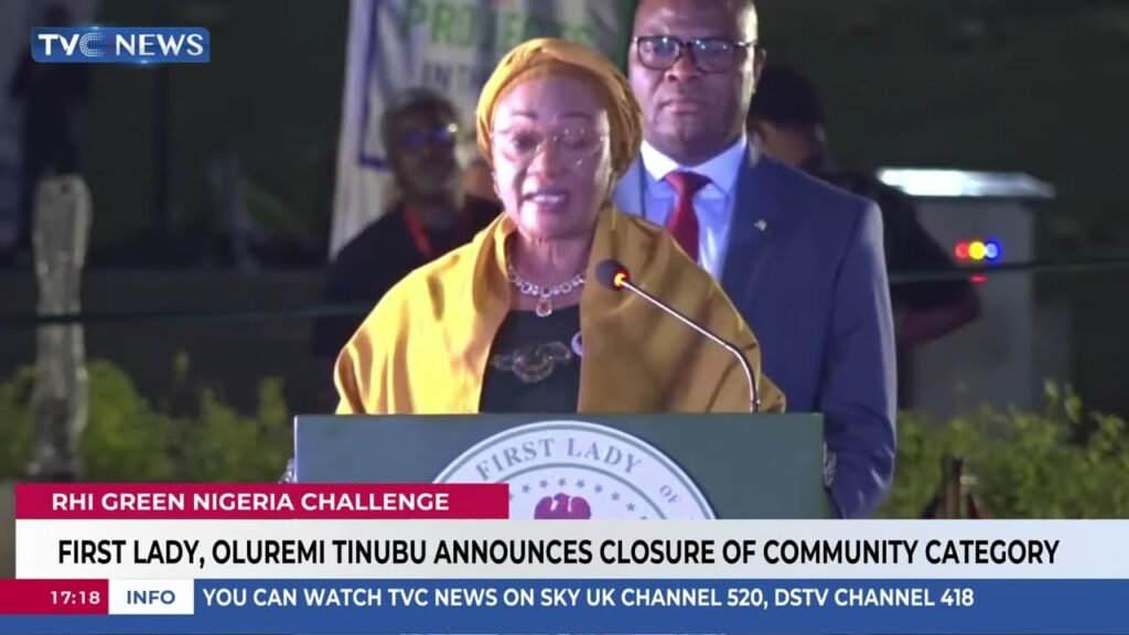 First Lady, Oluremi Tinubu Announces Closure Of RHI Green Nigeria Challenge First Lady, Oluremi Tinubu Announces Closure Of RHI Green Nigeria Challenge