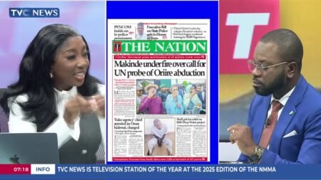 TVC Newspaper Review: Makinde Under Fire Over Call for UN Probe of Oriire Abduction TVC Newspaper Review: Makinde Under Fire Over Call for UN Probe of Oriire Abduction