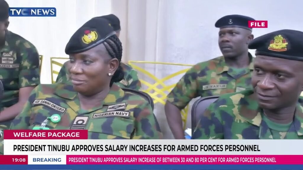 President Tinubu Approves Salary Increase For Armed Forces Personnel President Tinubu Approves Salary Increase For Armed Forces Personnel