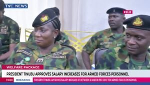 President Tinubu Approves Salary Increase For Armed Forces Personnel