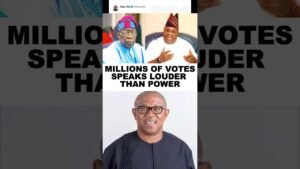 Millions of Votes Speaks Louder than Power – The Future of Democracy. #PeterObi #tinubu #nigerianews Millions of Votes Speaks Louder than Power – The Future of Democracy. #PeterObi #tinubu #nigerianews