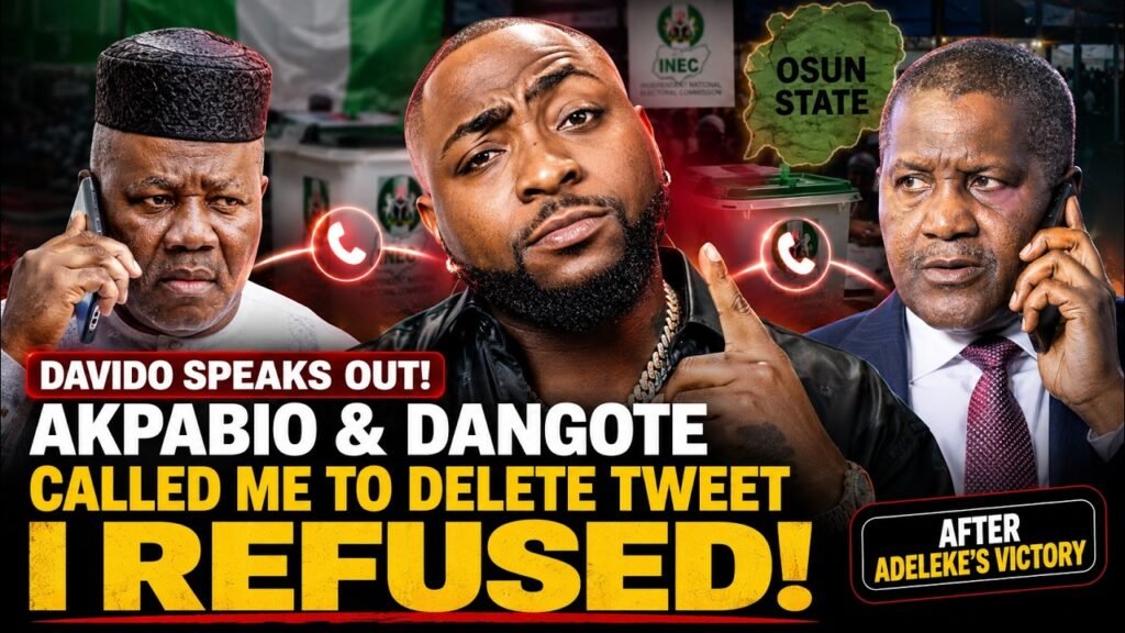 Davido Reveals What Happened When Akpabio and Dangote Called Him Davido Reveals What Happened When Akpabio and Dangote Called Him