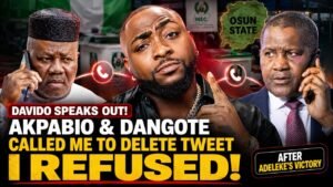 Davido Reveals What Happened When Akpabio and Dangote Called Him Davido Reveals What Happened When Akpabio and Dangote Called Him