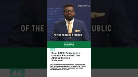Osun 2026: Police Grill Fadahunsi Over Alleged Inciting Statement #OsunPolitics #NigeriaNews #Naija Osun 2026: Police Grill Fadahunsi Over Alleged Inciting Statement #OsunPolitics #NigeriaNews #Naija