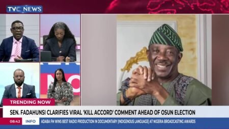 Trending Now: Sen Fadahunsi Clarifies Viral ”Kill Accord” Comment Ahead Osun Election + More Trending Now: Sen Fadahunsi Clarifies Viral ”Kill Accord” Comment Ahead Osun Election + More