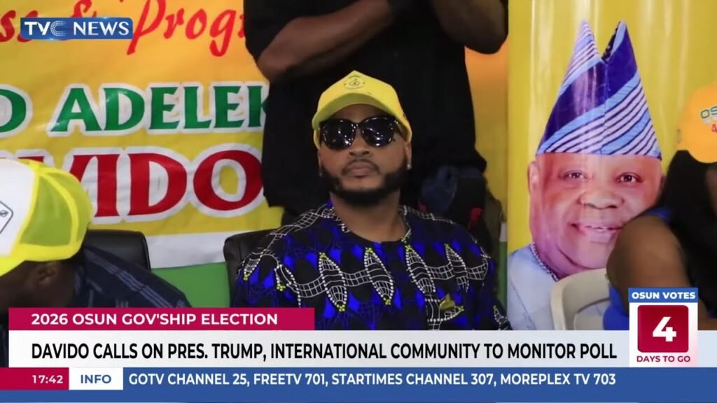 Davido Calls On Pres Trump, International Community To Monitor Poll