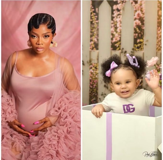Toke Makinwa Unveils Daughter to Public on Her First Birthday Toke Makinwa Unveils Daughter to Public on Her First Birthday