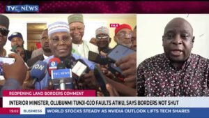 Interior Minister, Olubunmi Tunji-Ojo Faults Atiku, Says Borders Not Shut Interior Minister, Olubunmi Tunji-Ojo Faults Atiku, Says Borders Not Shut