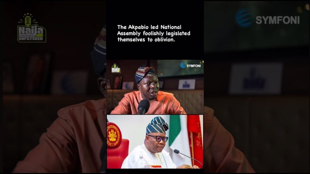 The Akpabio led National Assembly foolishly legislated themselves to oblivion. #nigeria #politics The Akpabio led National Assembly foolishly legislated themselves to oblivion. #nigeria #politics