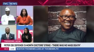 Trending Now: Peter Obi Defends 13-Month Doctors’ Strike, Says There Was No Mass Death + More Trending Now: Peter Obi Defends 13-Month Doctors’ Strike, Says There Was No Mass Death + More