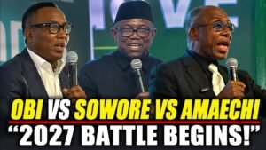 WATCH: Peter Obi, Sowore & Amaechi Clash at NBA Conference Over 2027 Election