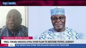 President Tinubu Knocks Atiku Over Plan To Restore Petrol Subsidy President Tinubu Knocks Atiku Over Plan To Restore Petrol Subsidy