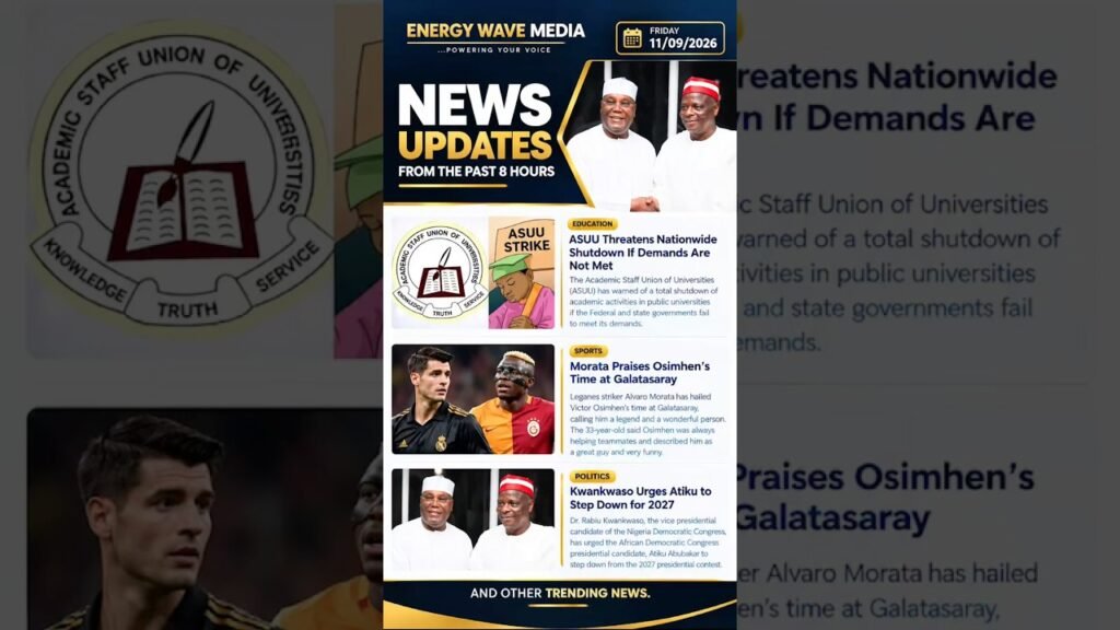 Nigeria News Updates: Obi, Kwankwaso, ASUU, Osimhen + More | 8-Hour Roundup Nigeria News Updates: Obi, Kwankwaso, ASUU, Osimhen + More | 8-Hour Roundup