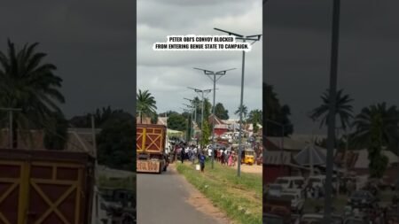 BREAKING: Peter Obi’s convoy allegedly blocked from entering Benue State #nigerianews #peterobi2027 BREAKING: Peter Obi’s convoy allegedly blocked from entering Benue State #nigerianews #peterobi2027